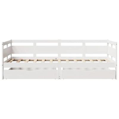Slaapbank met lades 90x200 cm massief grenenhout wit Slaapbank met lades 90x200 cm massief grenenhout wit