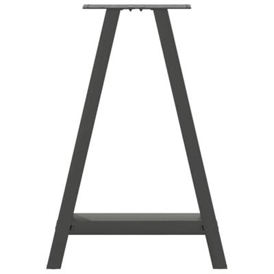 Eettafelpoten 2 st A-vormig 60x(72-73) cm staal antraciet