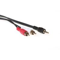 Intronics Verloop kabel 3.5 mm jack male - 2x tulp male - [AK2077] - thumbnail