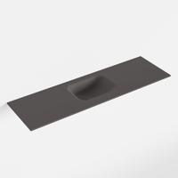 MONDIAZ LEX Dark_grey solid surface inleg wastafel voor toiletmeubel 100cm. Positie wasbak midden - thumbnail