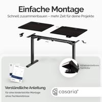 Zit sta Bureau In hoogte verstelbaar Donkerbruin 140x60x73-118cm - thumbnail