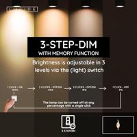 Lucide CT35 - Filament lamp - Ø 3,5 cm - LED 3 StepDim (Memory) - E14 - 1x3W 2200K - Amber - thumbnail