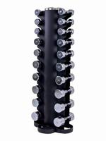 Lifemaxx Dumbbell Toren met Chromen Dumbbellset 2 x 1-10 kg (10 paar) - thumbnail