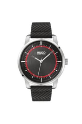 Horlogeband Hugo Boss HU.377.1.14.3312 / HU659302997 Leder/Textiel Zwart
