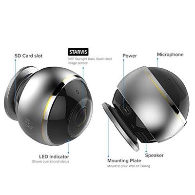 EZVIZ Mini Pano Indoor Video Bewakingscamera, Zwart