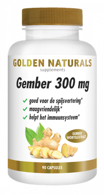 Golden Naturals Gember 300 mg Capsules Golden Naturals Gember 300 mg Capsules