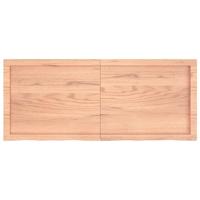 Tafelblad 120x50x(2-6)cm behandeld massief eikenhout lichtbruin - thumbnail