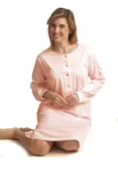 Cocodream dames nachthemd lange mouw - Katoen - Circle - S - Oranje - S - S - S - S - S - S - S - S - S - S - S - S - thumbnail