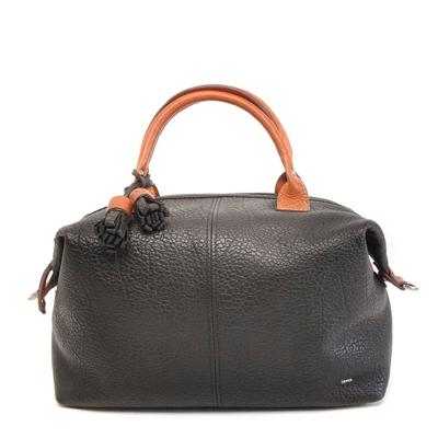 CHAMONIX leren damestas handtas schoudertas zwart