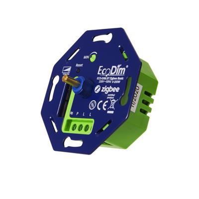 EcoDim Slimme Druk/Draai LED Dimmer 0-200W (ECO-DIM.07 Zigbee Basic)