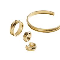 Fossil JF04118710 Ring Sadie staal goudkleurig - thumbnail
