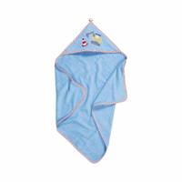 Playshoes badponcho graafwerken junior 100 cm katoen blauw maat L - thumbnail