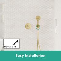 Hansgrohe FixFit S muuraansluitbocht met handdouchehouder, Polished Gold Optic - thumbnail