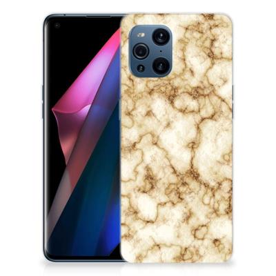 OPPO Find X3 | X3 Pro | TPU | Siliconen hoesje | Marmer Goud