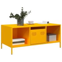 Salontafel 101,5x50x43,5 cm koudgewalst staal mosterdgeel - thumbnail