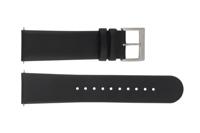 Horlogeband Mondaine BM20005 Leder Zwart 22mm - thumbnail