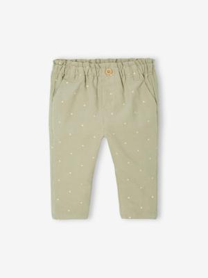 Ribfluwelen paperbag broek voor baby's blauwgroen Ribfluwelen paperbag broek voor baby's blauwgroen