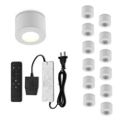 Set LED-opbouwspot met afstandsbediening Parma wit 3W dimbaar 1-12 stuks