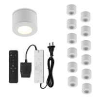 Set LED-opbouwspot met afstandsbediening Parma wit 3W dimbaar 1-12 stuks - thumbnail
