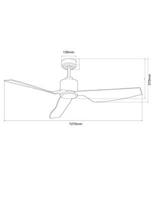 Beacon Witte plafondventilatorAirfusion Climate II Ø 127cm - 210528