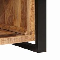 Opslagbank met lade Bruin 80 x 35 x 40 cm Massief mangohout - thumbnail