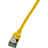 LogiLink CQ9037S RJ45 Netwerkkabel, patchkabel CAT 6A U/FTP 1.00 m Geel Extreem dun, Vlambestendig, Flexibel, Folie afscherming, Halogeenvrij, Snagless, - thumbnail