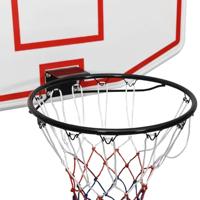 Basketbalbord 71x45x2 cm polyetheen wit - thumbnail