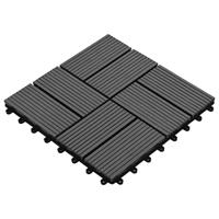 VidaXL Terrastegels 30x30 cm 1 m² hkc grijs 11 st - thumbnail
