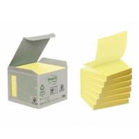 Memoblok Post-it Z-Note R330-1B recycled 76x76mm canary yellow 6 stuks - thumbnail