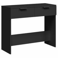 Wandtafel 90x36x75 cm bewerkt hout zwart - thumbnail