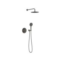 Thermostatische Inbouwdoucheset Wandarm MAY Inbouw Geborsteld Carbon Black Pvd - thumbnail