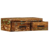 Tv-meubel wandmontage 60x30x19 cm massief gerecycled hout - thumbnail