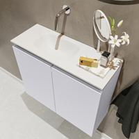 MONDIAZ TURE 60cm toiletmeubel cale. EDEN wastafel talc links geen kraangat - thumbnail