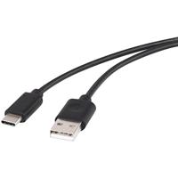 Renkforce RF-4288950 USB-kabel USB 2.0 USB-A stekker, USB-C stekker 1.50 m Zwart Vergulde steekcontacten - thumbnail