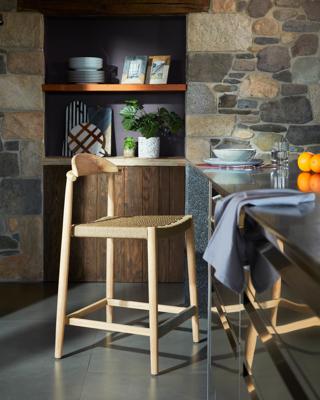 Kave Home Barkruk 'Nina' kleur Beige (zithoogte 62cm) Kave Home Barkruk 'Nina' kleur Beige (zithoogte 62cm)