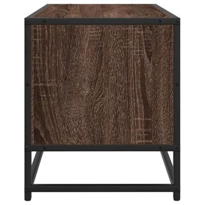Tv-meubel 100x34,5x40 cm bewerkt hout metaal bruin eikenkleur