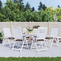 VidaXL Stoelkussens 6 st 40x40x7 cm oxford stof taupe - thumbnail
