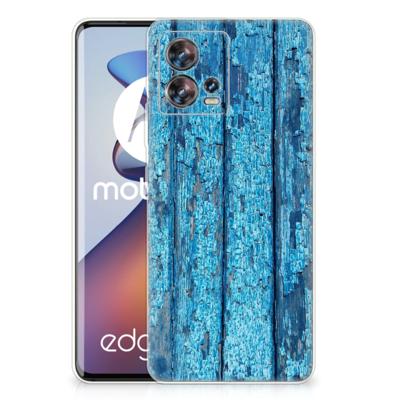 Motorola Edge 30 Fusion | Bumper Hoesje | Wood Blue