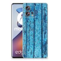 Motorola Edge 30 Fusion | Bumper Hoesje | Wood Blue - thumbnail