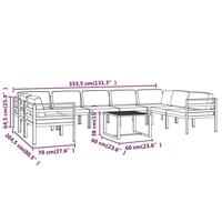 10-delige Loungeset met kussens aluminium antracietkleurig - thumbnail