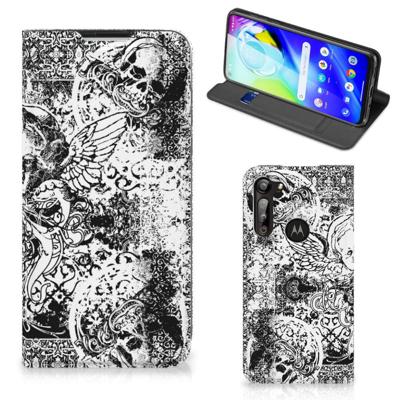 Mobiel BookCase Motorola Moto G8 Power Skulls Angel Mobiel BookCase Motorola Moto G8 Power Skulls Angel