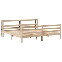 Bedframe zonder matras massief grenenhout 200x200 cm - thumbnail
