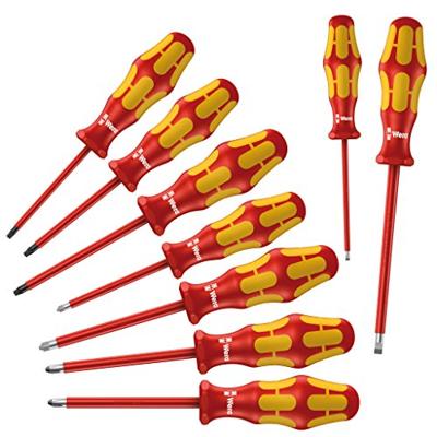 Wera 160i/162i/167i/9 Schroevendraaierset VDE 9-delig Plat, Kruiskop Phillips, Kruiskop Pozidriv, Binnen-Torx Wera 160i/162i/167i/9 Schroevendraaierset VDE 9-delig Plat, Kruiskop Phillips, Kruiskop Pozidriv, Binnen-Torx