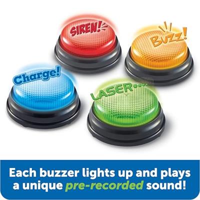 Learning Resources Lichten en Klinkt Zoemers 4-Stuk Set