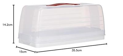 Curver cakedoos rechthoek wit/transp.