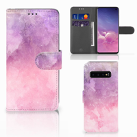 Hoesje Samsung Galaxy S10 Pink Purple Paint | Portemonnee hoesje - thumbnail