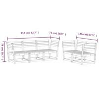 5-delige Loungeset massief grenenhout - thumbnail