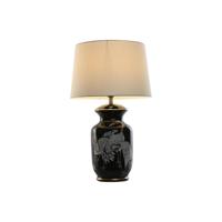 Bureaulamp Home ESPRIT Zwart Gouden Keramisch 50 W 220 V 40 x 40 x 70 cm - thumbnail