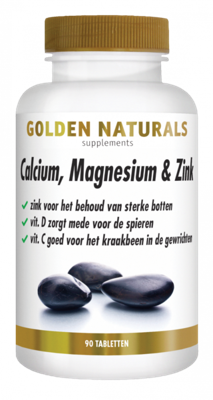 Golden Naturals Calcium, Magnesium & Zink Tabletten