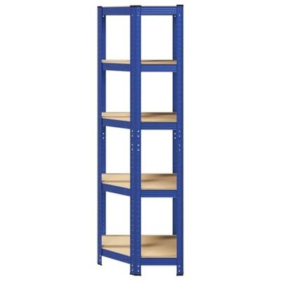 VidaXL Hoekrek 5-laags staal en bewerkt hout blauw VidaXL Hoekrek 5-laags staal en bewerkt hout blauw